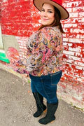 PLUS Size Puplum Blouse