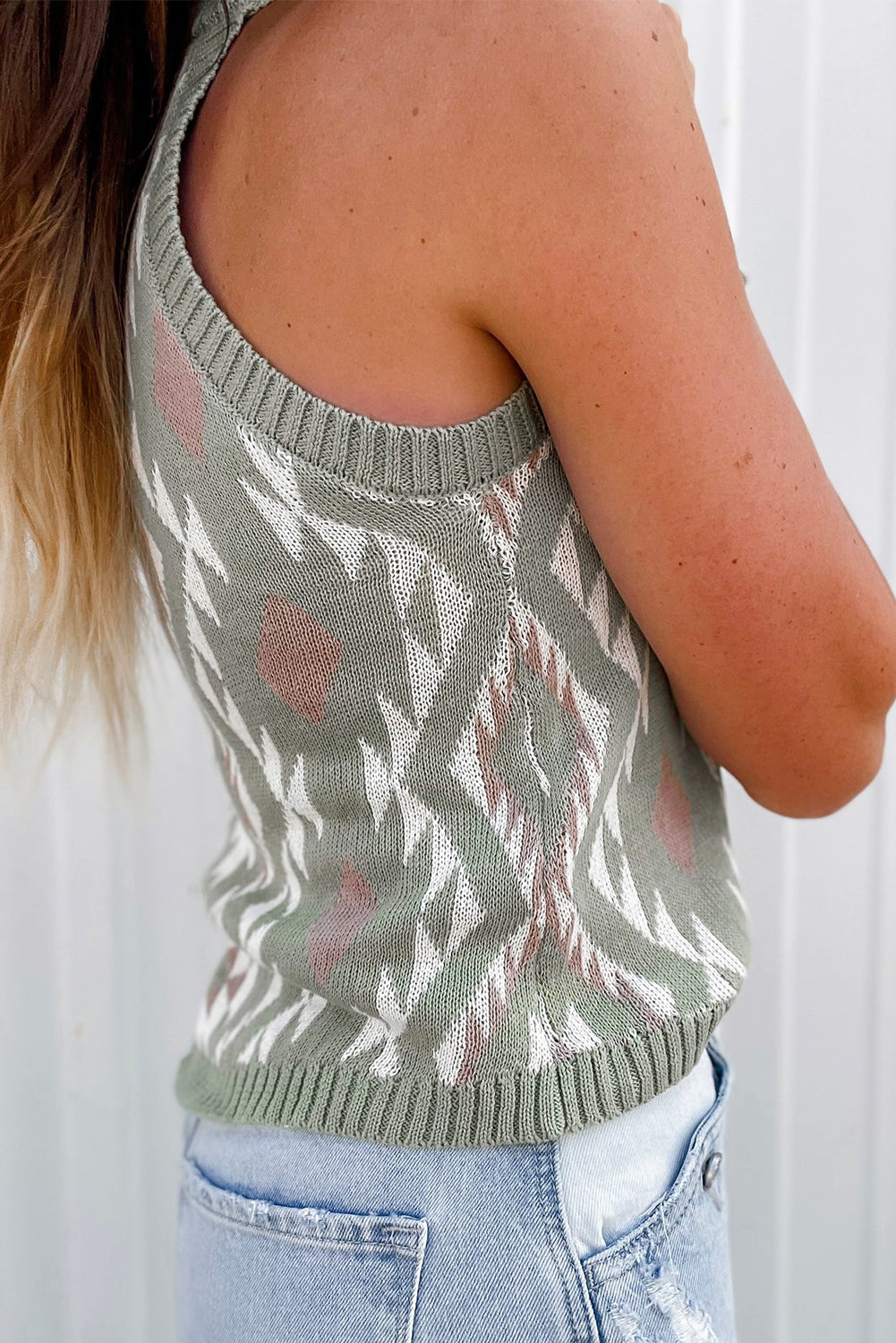 Sage Gree Aztec Tank Top