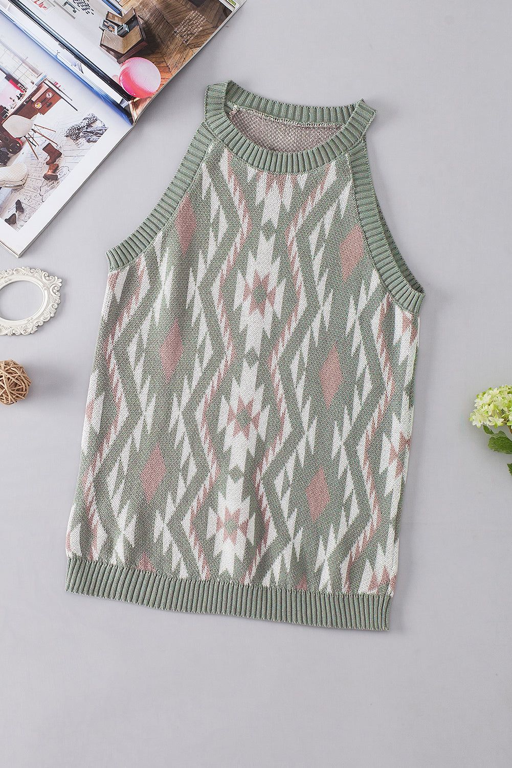 Sage Gree Aztec Tank Top