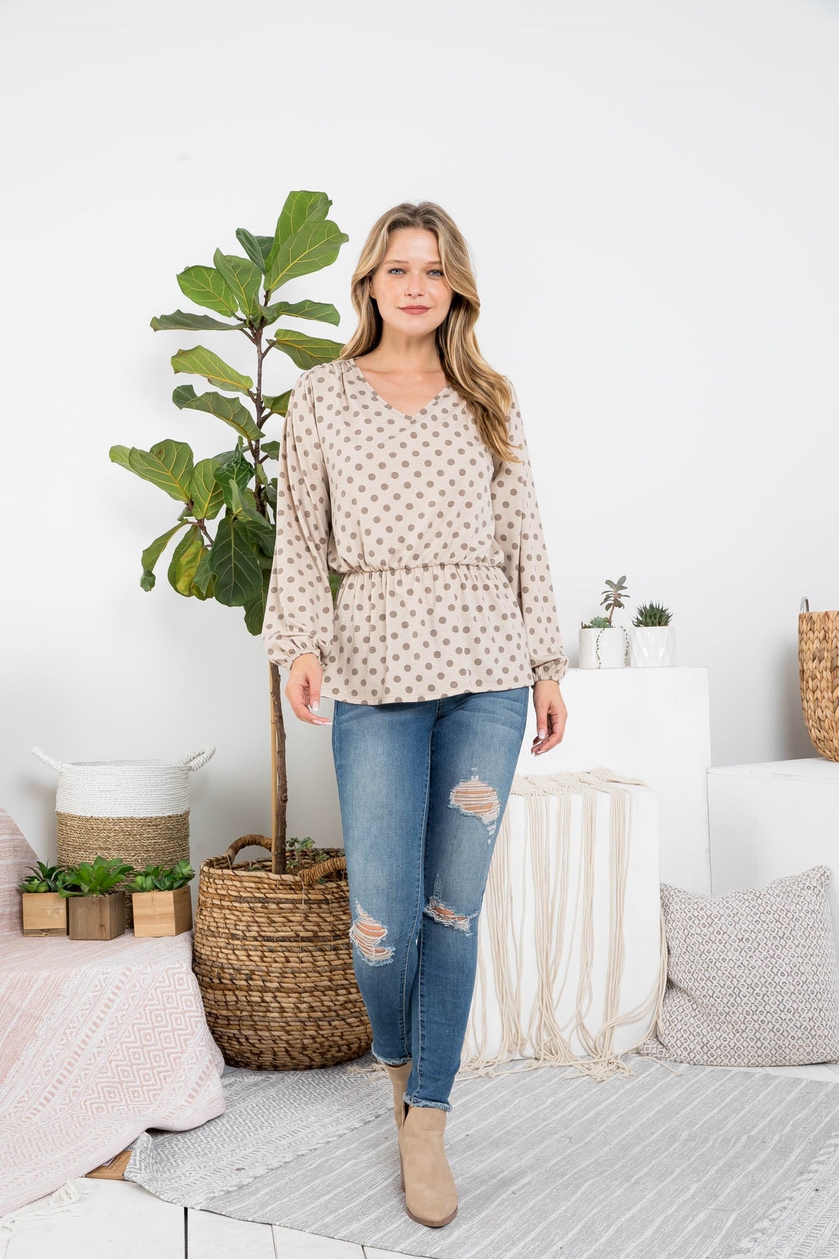 Polka Dot knit tunic