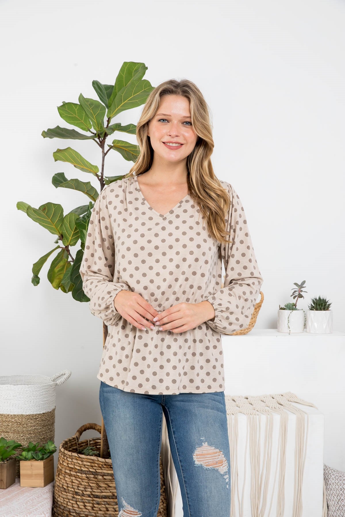 Polka Dot knit tunic